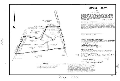 Click to see Parcel Map Book 8, pg. 165 (1974) of Nevada County Recorders Parcel Maps Book 8