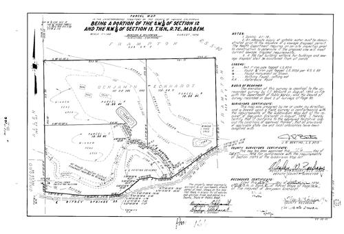 Click to see Parcel Map Book 8, pg. 166 (1974) of Nevada County Recorders Parcel Maps Book 8