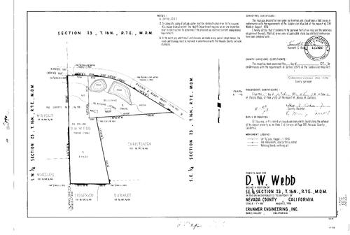 Click to see Parcel Map Book 8, pg. 170 (1974) of Nevada County Recorders Parcel Maps Book 8