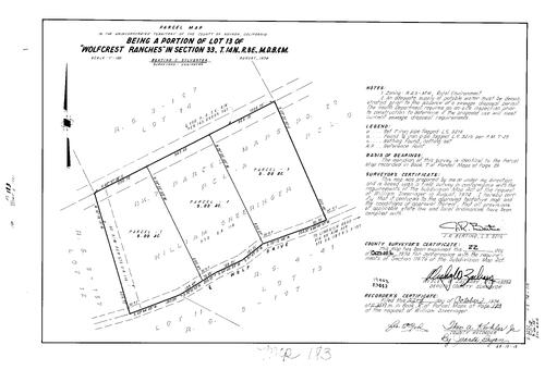 Click to see Parcel Map Book 8, pg. 183 (1974) of Nevada County Recorders Parcel Maps Book 8
