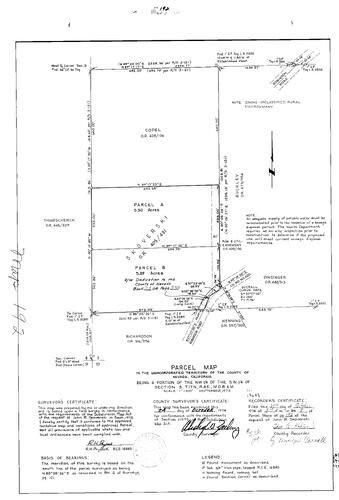 Click to see Parcel Map Book 8, pg. 192 (1974) of Nevada County Recorders Parcel Maps Book 8
