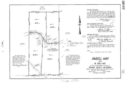 Click to see Parcel Map Book 8, pg. 202 (1974) of Nevada County Recorders Parcel Maps Book 8