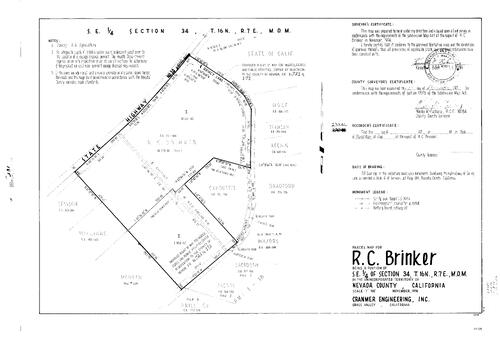 Click to see Parcel Map Book 8, pg. 231 (1974) of Nevada County Recorders Parcel Maps Book 8