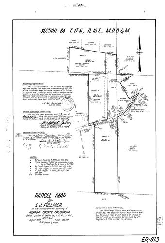 Click to see Parcel Map Book 8, pg. 232 (1974) of Nevada County Recorders Parcel Maps Book 8