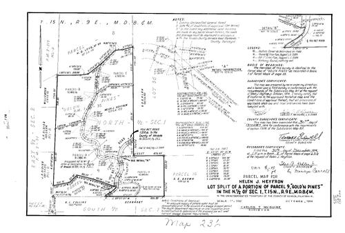 Click to see Parcel Map Book 8, pg. 236 (1974) of Nevada County Recorders Parcel Maps Book 8