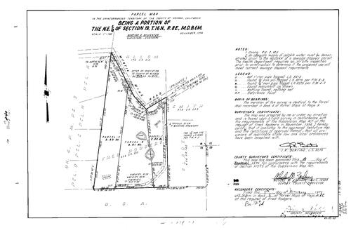 Click to see Parcel Map Book 8, pg. 240 (1975) of Nevada County Recorders Parcel Maps Book 8