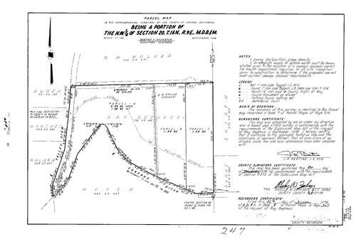 Click to see Parcel Map Book 8, pg. 247 (1975) of Nevada County Recorders Parcel Maps Book 8