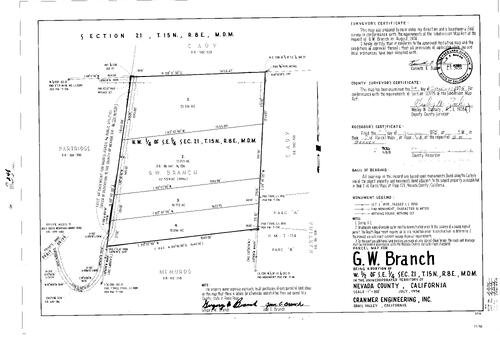 Click to see Parcel Map Book 8, pg. 248 (1975) of Nevada County Recorders Parcel Maps Book 8