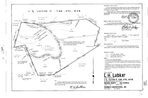 Click to see Parcel Map Book 8, pg. 249 (1975) of Nevada County Recorders Parcel Maps Book 8
