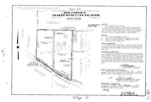 Click to see Parcel Map Book 9, pg. 5 (1975) of Nevada County Recorders Parcel Maps Book 9