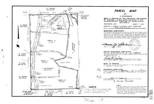 Click to see Parcel Map Book 9, pg. 15 (1975) of Nevada County Recorders Parcel Maps Book 9