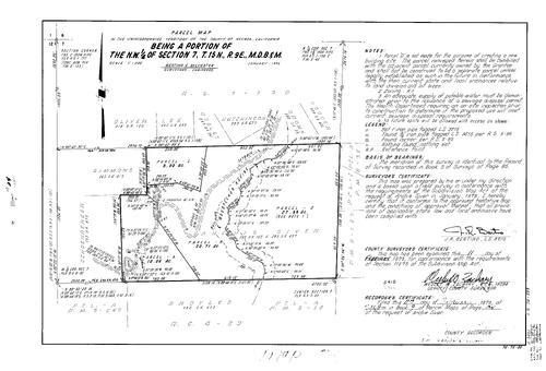Click to see Parcel Map Book 9, pg. 24 (1975) of Nevada County Recorders Parcel Maps Book 9