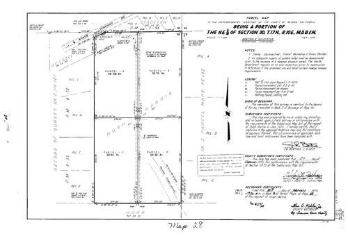 Click to see Parcel Map Book 9, pg. 28 (1975) of Nevada County Recorders Parcel Maps Book 9