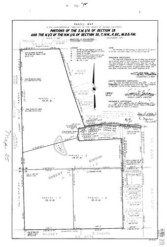 Click to see Parcel Map Book 9, pg. 35 (1975) of Nevada County Recorders Parcel Maps Book 9