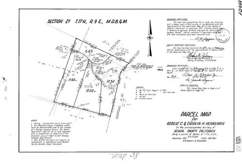 Click to see Parcel Map Book 9, pg. 38 (1975) of Nevada County Recorders Parcel Maps Book 9