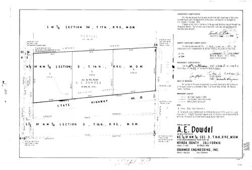 Click to see Parcel Map Book 9, pg. 39 (1975) of Nevada County Recorders Parcel Maps Book 9