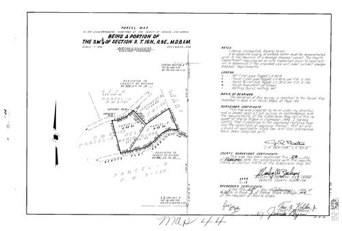 Click to see Parcel Map Book 9 pg. 44 (1975) of Nevada County Recorders Parcel Maps Book 9