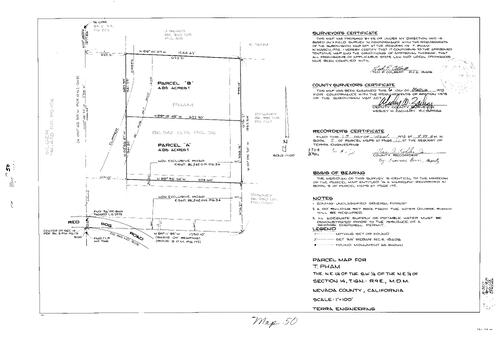 Click to see Parcel Map Book 9 pg. 50 (1975) of Nevada County Recorders Parcel Maps Book 9