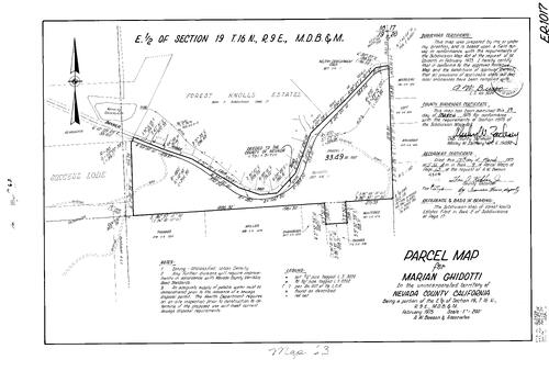 Click to see Parcel Map Book 9 pg. 63 (1975) of Nevada County Recorders Parcel Maps Book 9