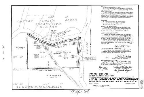 Click to see Parcel Map Book 9 pg. 68 (1975) of Nevada County Recorders Parcel Maps Book 9
