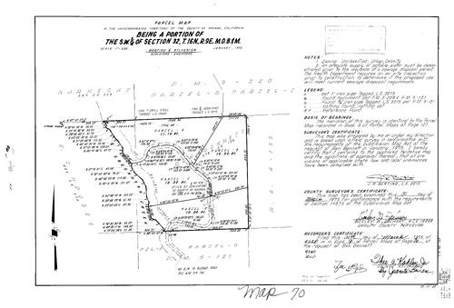 Click to see Parcel Map Book 9 pg. 70 (1975) of Nevada County Recorders Parcel Maps Book 9