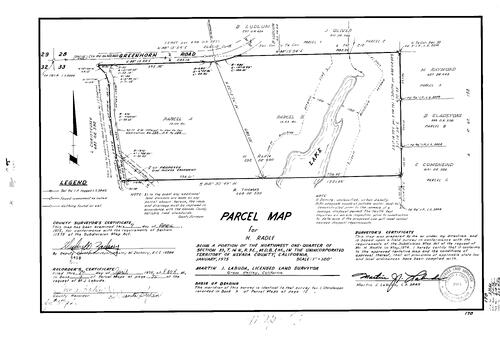 Click to see Parcel Map Book 9 pg. 75 (1975) of Nevada County Recorders Parcel Maps Book 9