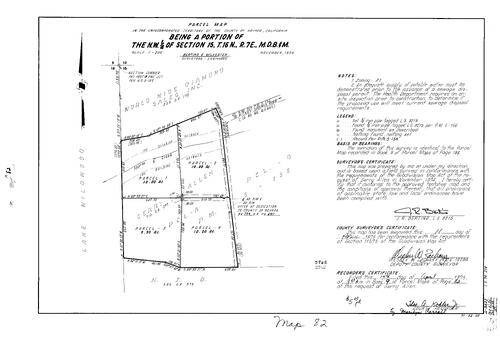 Click to see Parcel Map Book 9, pg. 82 (1975) of Nevada County Recorders Parcel Maps Book 9