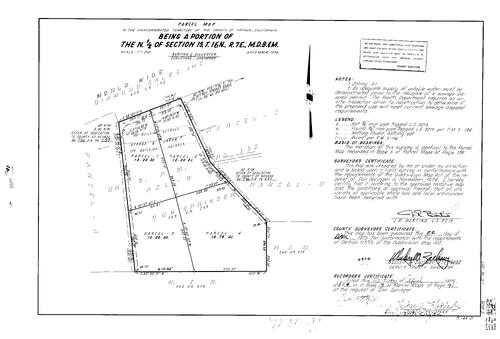 Click to see Parcel Map Book 9, pg. 91 (1975) of Nevada County Recorders Parcel Maps Book 9