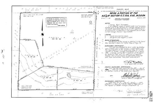 Click to see Parcel Map Book 9, pg. 94 (1975) of Nevada County Recorders Parcel Maps Book 9
