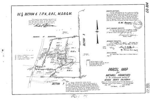 Click to see Parcel Map Book 9, pg. 98 (1975) of Nevada County Recorders Parcel Maps Book 9