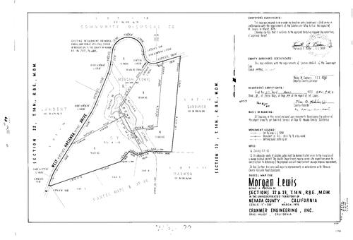 Click to see Parcel Map Book 9, pg. 99 (1975) of Nevada County Recorders Parcel Maps Book 9