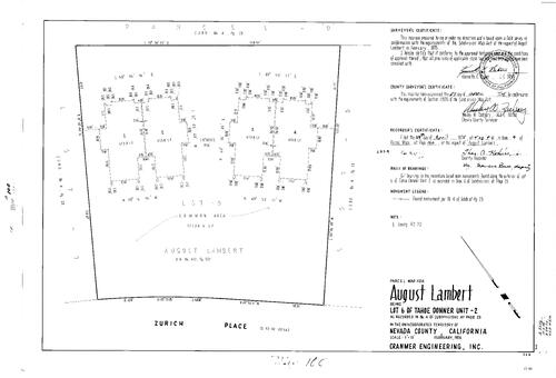Click to see Parcel Map Book 9, pg. 100 (1975) of Nevada County Recorders Parcel Maps Book 9