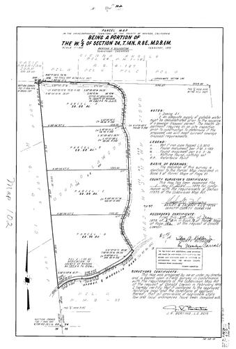Click to see Parcel Map Book 9, pg. 102 (1975) of Nevada County Recorders Parcel Maps Book 9