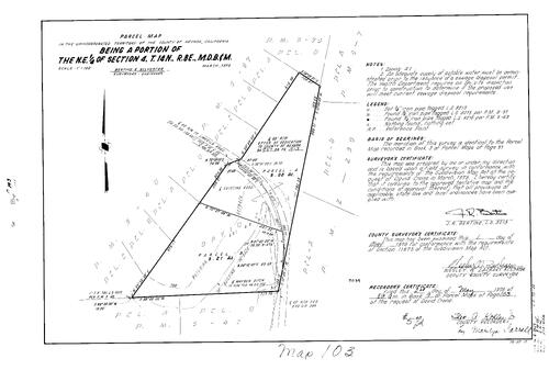 Click to see Parcel Map Book 9, pg. 103 (1975) of Nevada County Recorders Parcel Maps Book 9