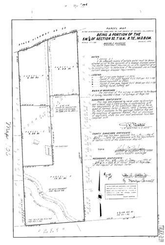 Click to see Parcel Map Book 9, pg. 106 (1975) of Nevada County Recorders Parcel Maps Book 9