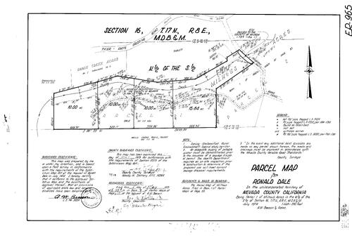 Click to see Parcel Map Book 9, pg. 115 (1975) of Nevada County Recorders Parcel Maps Book 9