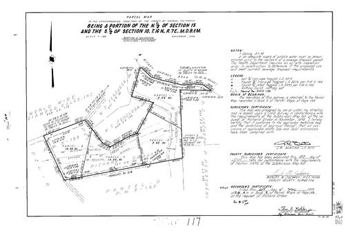 Click to see Parcel Map Book 9, pg. 117 (1975) of Nevada County Recorders Parcel Maps Book 9