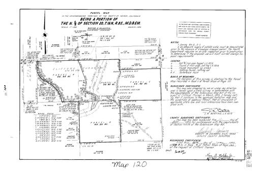 Click to see Parcel Map Book 9, pg. 120 (1975) of Nevada County Recorders Parcel Maps Book 9
