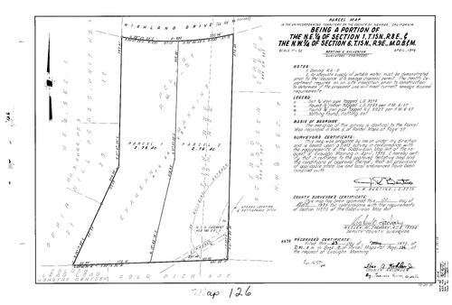Click to see Parcel Map Book 9, pg. 126 (1975) of Nevada County Recorders Parcel Maps Book 9