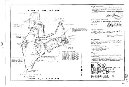 Click to see Parcel Map Book 9, pg. 138 (1975) of Nevada County Recorders Parcel Maps Book 9