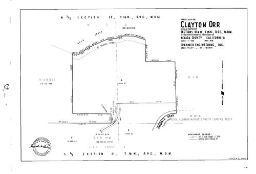 Click to see Parcel Map Book 9, pg. 141 (1975) of Nevada County Recorders Parcel Maps Book 9