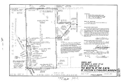 Click to see Parcel Map Book 9, pg. 145 (1975) of Nevada County Recorders Parcel Maps Book 9