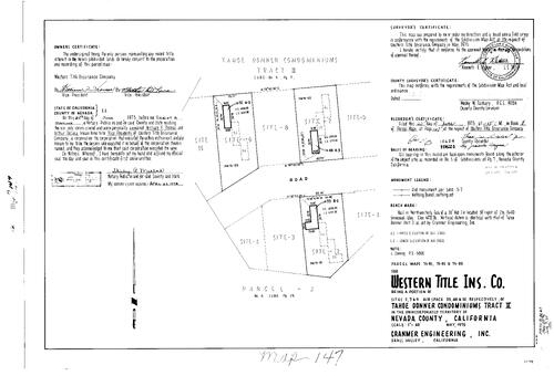 Click to see Parcel Map Book 9, pg. 147 (1975) of Nevada County Recorders Parcel Maps Book 9