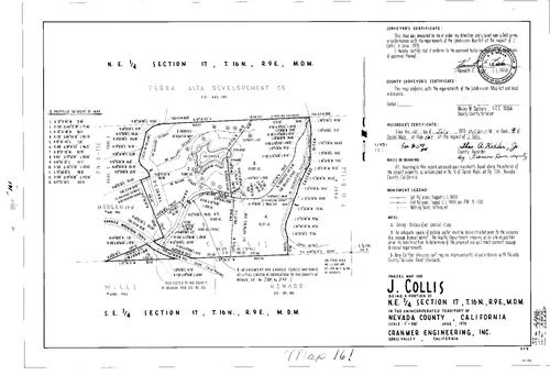 Click to see Parcel Map Book 9, pg. 161 (1975) of Nevada County Recorders Parcel Maps Book 9