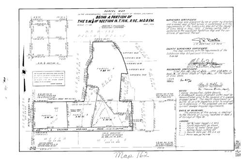 Click to see Parcel Map Book 9, pg. 162 (1975) of Nevada County Recorders Parcel Maps Book 9