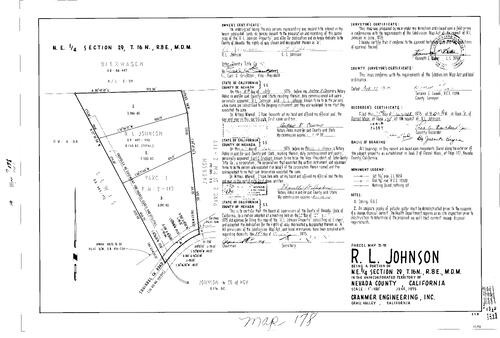 Click to see Parcel Map Book 9, pg. 178 (1975) of Nevada County Recorders Parcel Maps Book 9