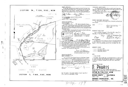 Click to see Parcel Map Book 9, pg. 179 (1975) of Nevada County Recorders Parcel Maps Book 9