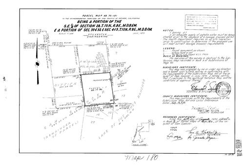 Click to see Parcel Map Book 9, pg. 180 (1975) of Nevada County Recorders Parcel Maps Book 9