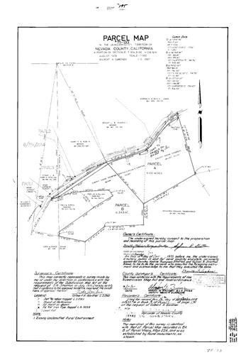 Click to see Parcel Map Book 9, pg. 195 (1975) of Nevada County Recorders Parcel Maps Book 9