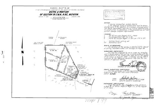 Click to see Parcel Map Book 9, pg. 199 (1975) of Nevada County Recorders Parcel Maps Book 9
